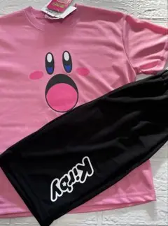 星のカービィ　パジャマ　セットアップ　140サイズ　メッシュTシャツ　ズボン