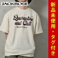 新品未使用タグ付き JACKROSE プリント 半袖Tシャツ ホワイト