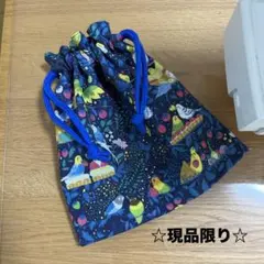 セキセイインコ　オカメインコ　コザクラインコ　巾着袋　マチ有り　ハンドメイド