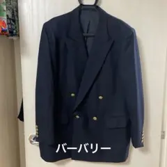 バーバリー　ネイビー ダブルブレスト ブレザー