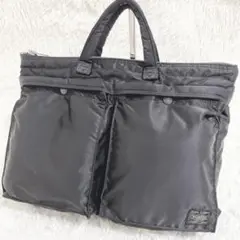 極美品　PORTER ポーター TANKER タンカー ハンドバッグ ブラック