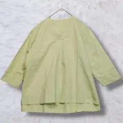 エレガーメント ELEGARMENT カーディガン【40】L相当 七分袖 黄緑