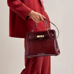 VICTORIA-HYDE ハンドバッグ レディース 牛革 レッド