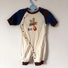 Bitz ビーズロンパース アイボリー/ネイビー サイズ70cm ふわふわ