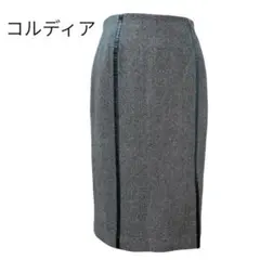 美品 ワールド CORDER コルディア ツイード タイトスカート ウール100