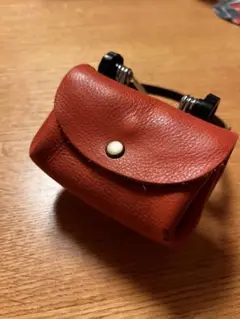 ピンクレザー ミニ財布⭐︎取り外しストラップ付き⭐︎ハンドメイド作家さん
