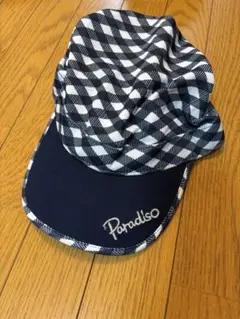 Paradiso チェック柄キャップ ネイビー