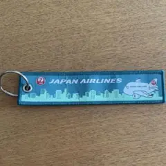 JAL ノベルティ　フライトタグ　キーホルダー　緑