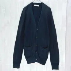 バックナンバー　Vネックカシミヤ混カーディガン　ネイビー　S