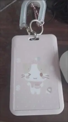 猫イラスト付きパスケース
