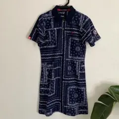 ロサーセン バンダナ柄 ポロワンピース Lサイズ