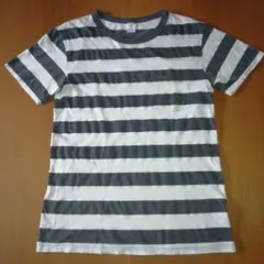 Velva sheen　ポケットTシャツ　ボーダー　M　グレー×白　アメリカ製