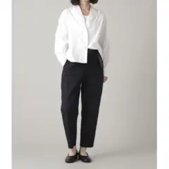 23AW 美品 マーガレットハウエル コットン パンツ テーパード トラウザーズ