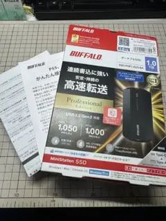 BUFFALO 1TB ポータブルSSD SSD-PHP1.0U3-BA