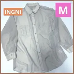 INGNI シアー 長袖 シャツ M ベージュ 透け感 ロング イング