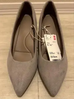 ユニクロ　チャンキーヒールパンプス