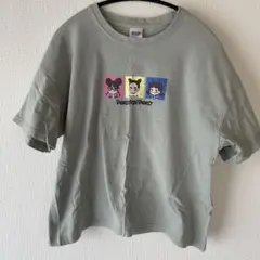 ペコちゃんTシャツ　くすみグリーン　PekotaiPeko