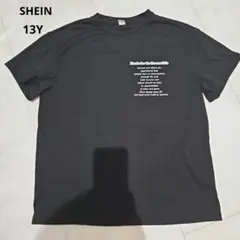 SHEIN　シンプルロゴプリント Tシャツ　13Y