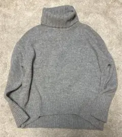 【美品】ギャルリーヴィー ファインウール タートルネック ニット オーバーサイズ