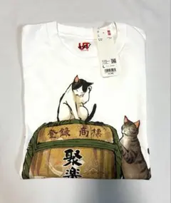 ユニクロ京都限定　佐々木酒造コラボＴシャツ　猫柄　UT Lサイズ