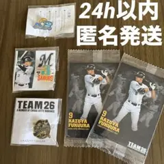 千葉ロッテマリーンズ トレーディングカード2枚➕ピンバッチ3個
