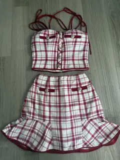 ROBE de FLEURS XS チェック柄 セットアップ