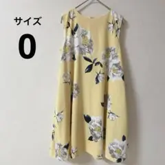 【FRAYI.D】ワンピース　ノースリーブ　ビッグフラワー　イエロー　リゾート0