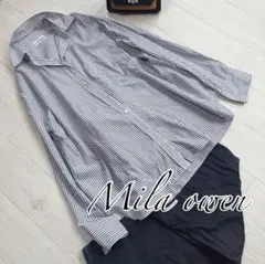 Mila owen SUPIMAコットン2サイズオーバーシャツ