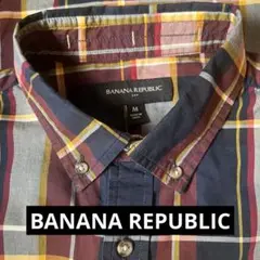 BANANA REPUBLIC チェック柄シャツ M メンズ　美品