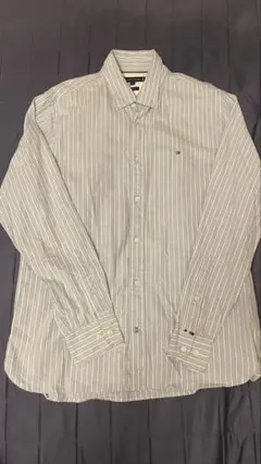 TOMMY HILFIGER ストライプ長袖シャツ L