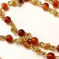 鼈甲か水牛? セミロングネックレス 約80cm