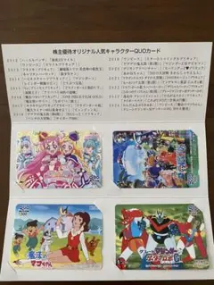 東映アニメーション　2024年株主優待QUOカード4枚セット非売品【使用済み】