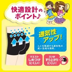 オカモト MIZUNO くろぱん ショート丈 涼感 スパッツ ブラック 150