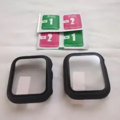 Apple Watch 44 mm用ケース2個セット (ブラック)