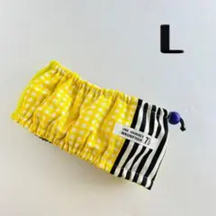 イエロー　ブラック　犬用　ネッククーラー ハンドメイド　犬　熱中症対策　L