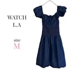 watch L.A JEANS【M】パフスリーブデニムチュニック アメリカ製