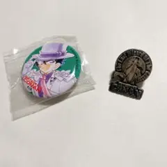 映画 名探偵コナン 世紀末の魔術師限定　怪盗キッドピンバッチ　缶バッジおまけ