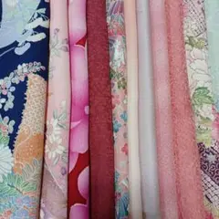 ピンク色系のハギレ