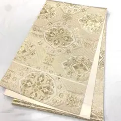 〔S6〕着物 袋帯 六通 菱形 華紋 416㎝
