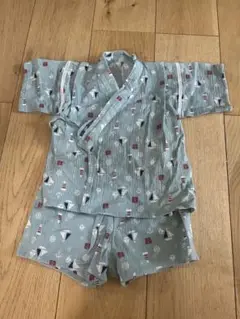 水色 帆船柄 ベビー甚平 サイズ90