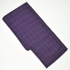 男浴衣 濃紫色/格子柄 LLサイズ