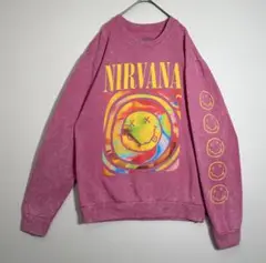 NIRVANA ニルヴァーナ　スマイル　プリント　裏起毛　スウェット
