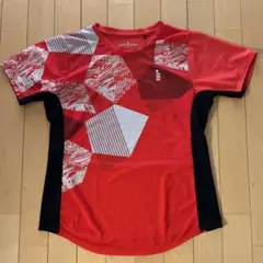 ゴーセン gosen レディース　幾何学模様　シャツ Lサイズ レッド