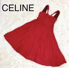 CELINE フィービーファイロ レッド ドレス