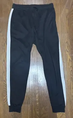 サイドライン スウェットパンツ XL 白黒