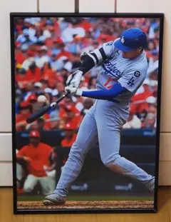祝ドジャース大谷翔平 2024年MVP獲得！A3サイズポスターフレーム付き