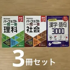 高校入試 「パーフェクト一問一答 社会•理科」「漢字•語句3000」　3冊セット