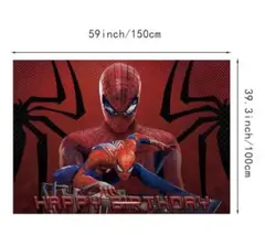 スパイダーマン　誕生日タペストリー布