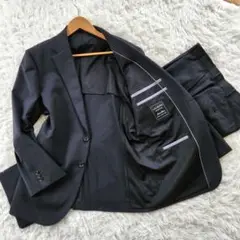 【現行　洗える】レミュー セットアップ　ビジネススーツ　フォーマル　メッシュ　M