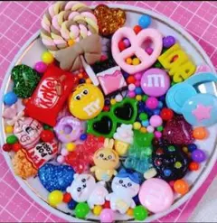 A711-デコパーツまとめ売り　お菓子系パーツ